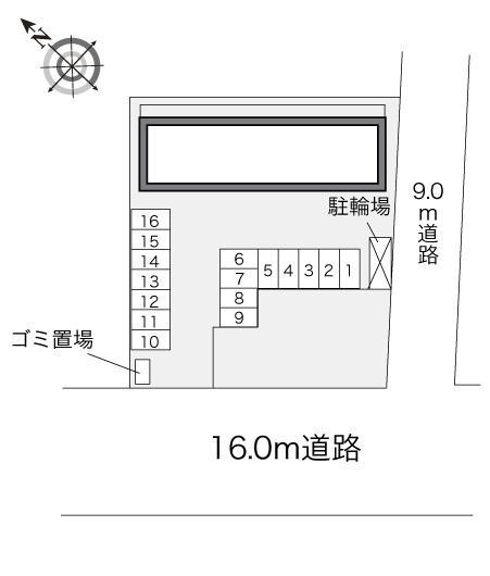 コーポシャロームⅡ(23095)の駐車配置図