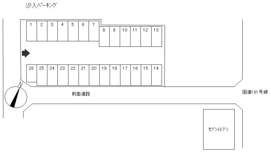 汐入ﾊﾟｰｷﾝｸﾞの駐車配置図