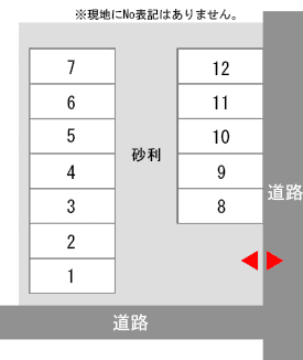 下香貫間島駐車場の駐車配置図