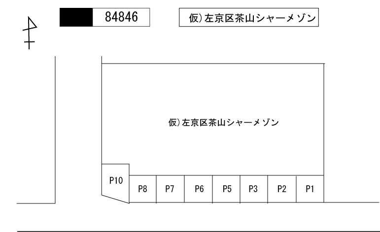 マンション茶山の駐車配置図