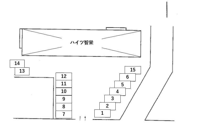 ハイツ智栄の駐車配置図