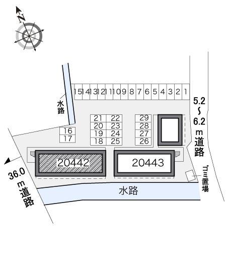 北屋敷Ⅰ(20442)の駐車配置図