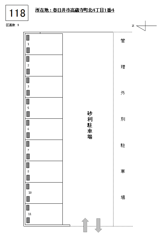 J-118の駐車配置図