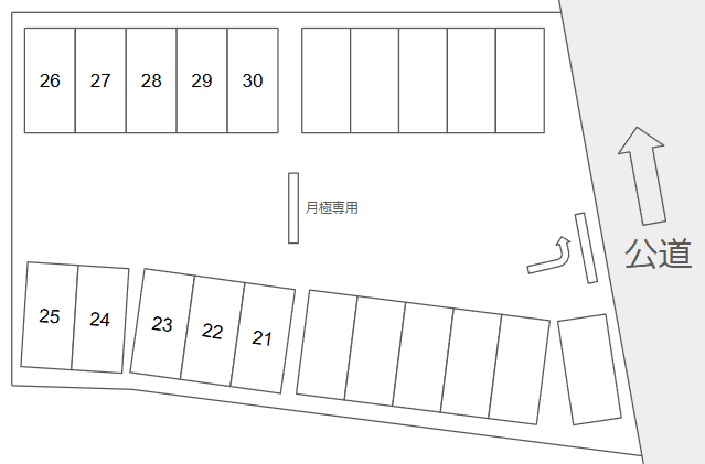 沢上１丁目第３の駐車配置図