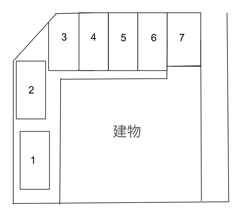 ウエストサイドマンションISAの駐車配置図