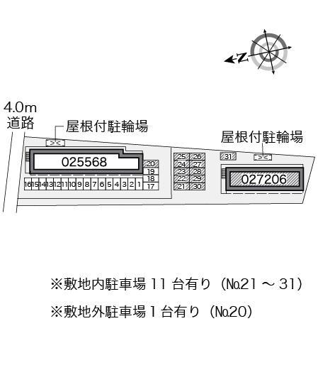 芳田Ⅱ(27206)の駐車配置図