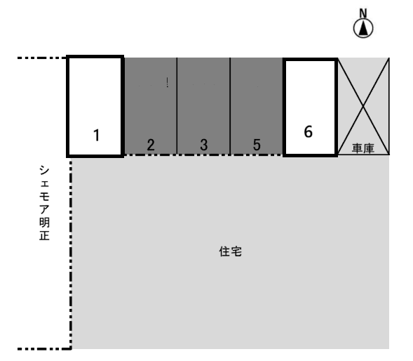明正1-270駐車場の駐車配置図
