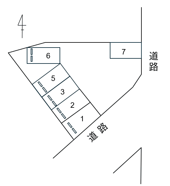 098中郷４丁目の駐車配置図