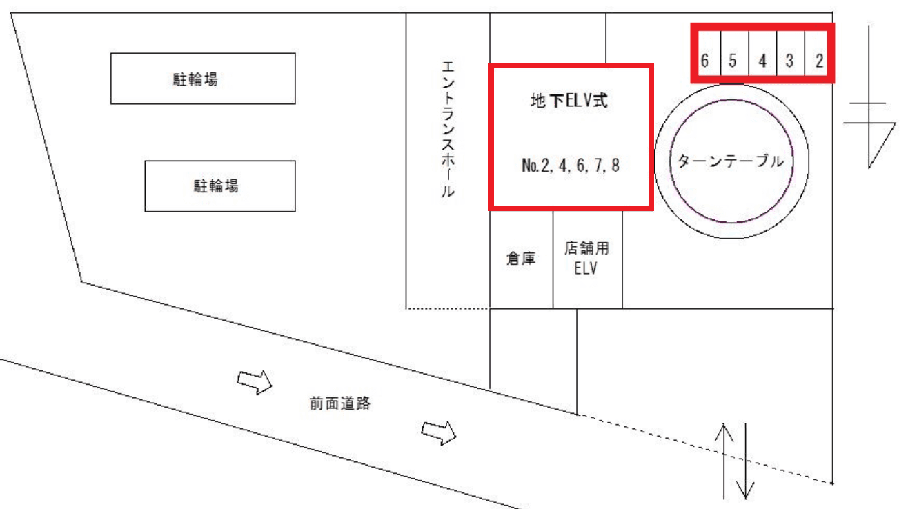 FK本郷菊坂駐車場の駐車配置図