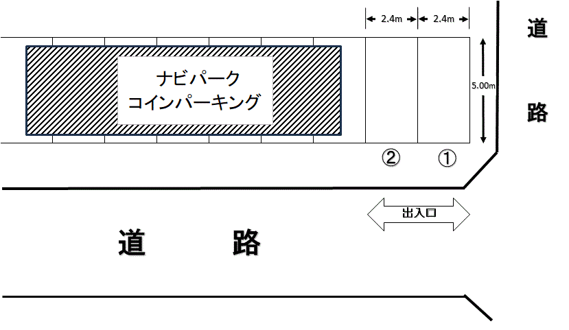 第５タナカパーキングの駐車配置図