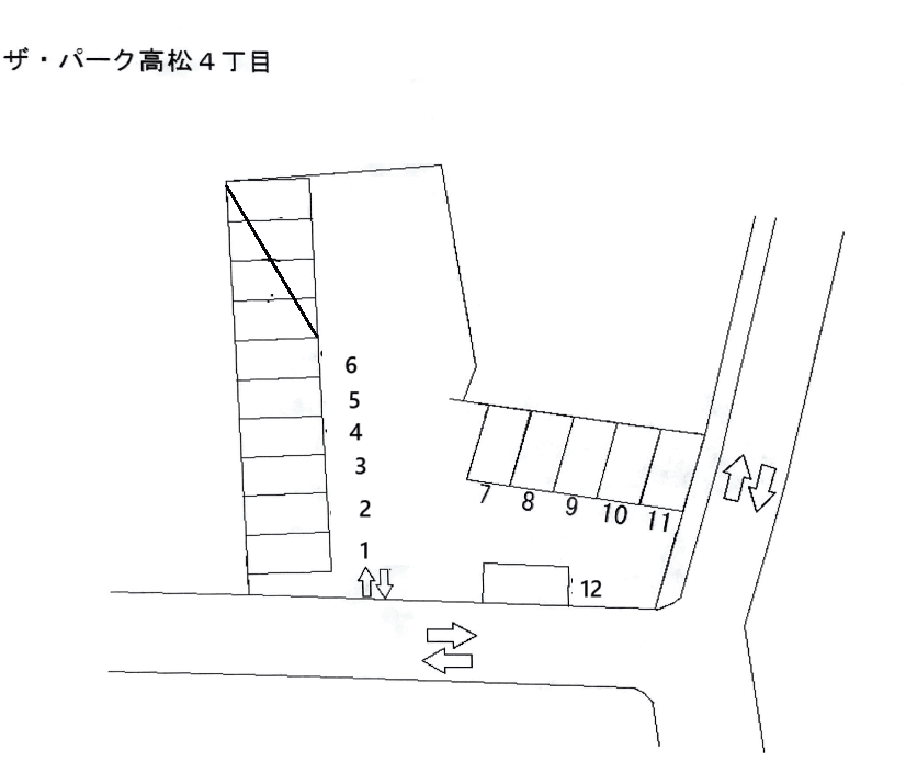 ザ・パーク高松４丁目の駐車配置図