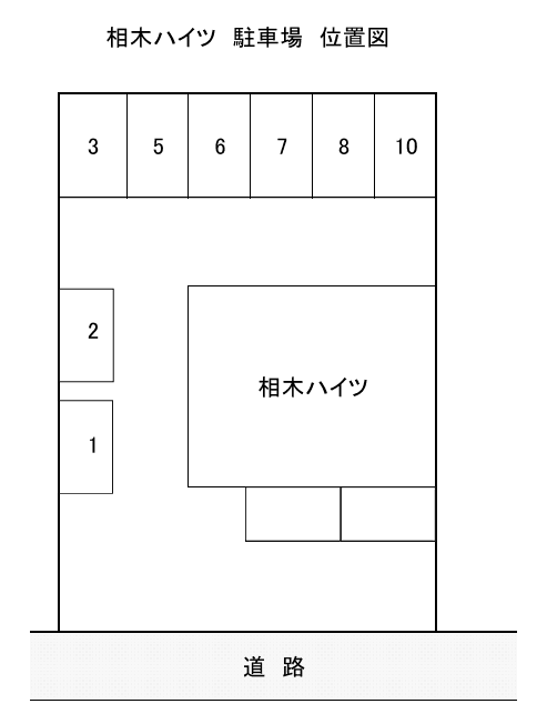 相木ハイツ駐車場の駐車配置図