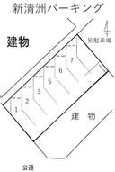 新清洲パーキングの駐車場
