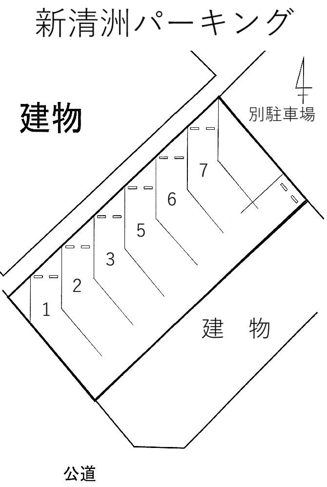 新清洲パーキングの駐車配置図