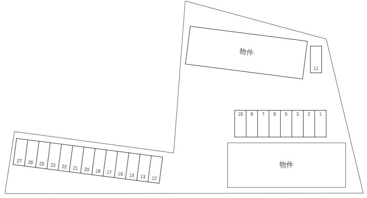 クレール新治　Ａの駐車配置図