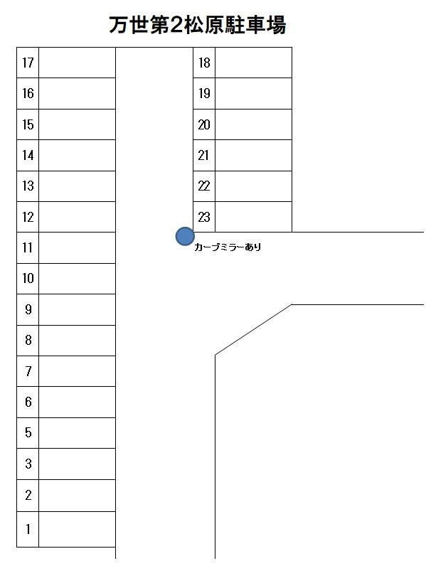 万世第２松原駐車場の駐車配置図