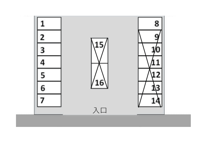 ＫＡＮＡＺＡＷＡ(ｶﾅｻﾞﾜ)パーキング２の駐車配置図