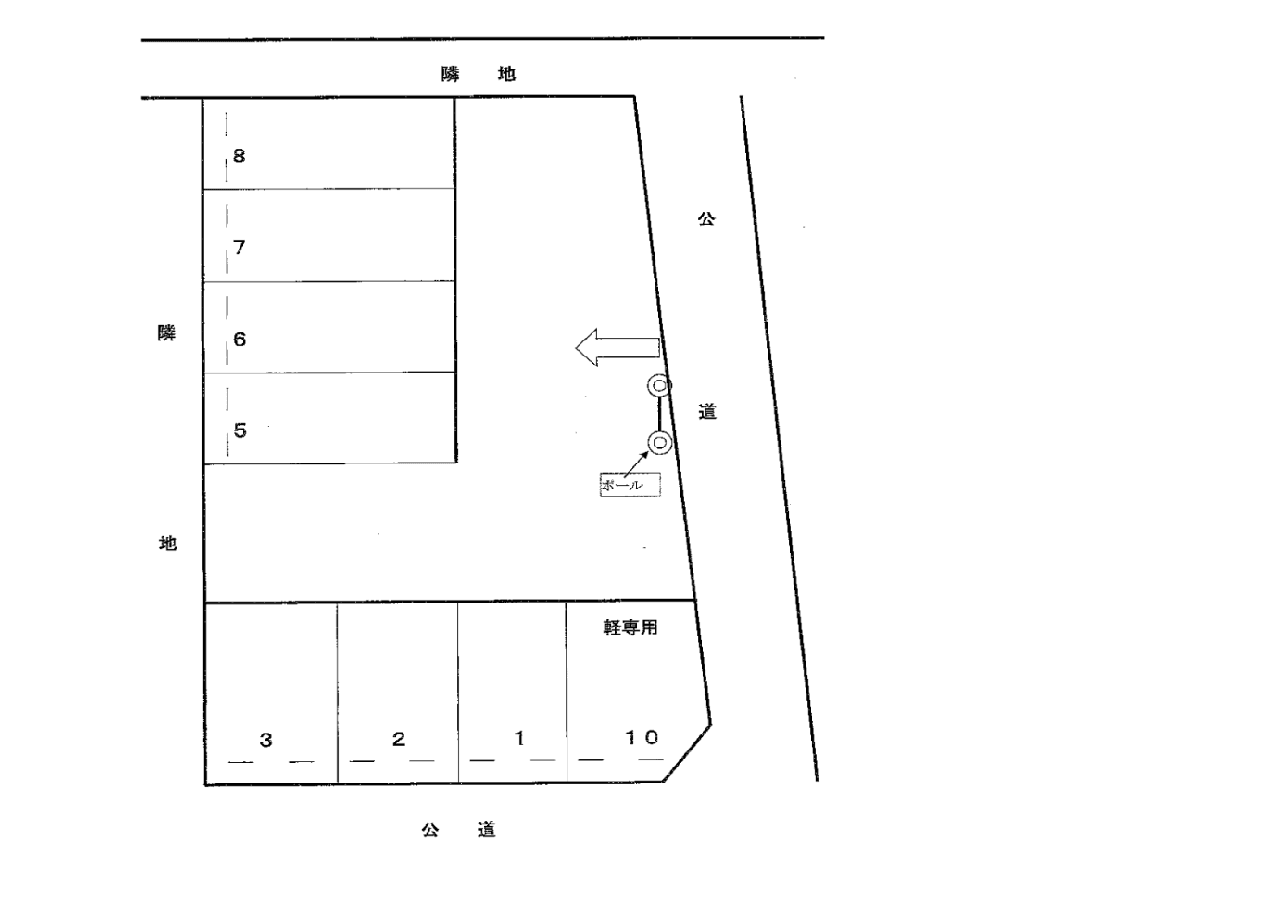 ５２１の駐車配置図