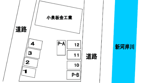原仙波パーキングの駐車配置図