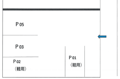 新宿町まにたパーキングの駐車配置図