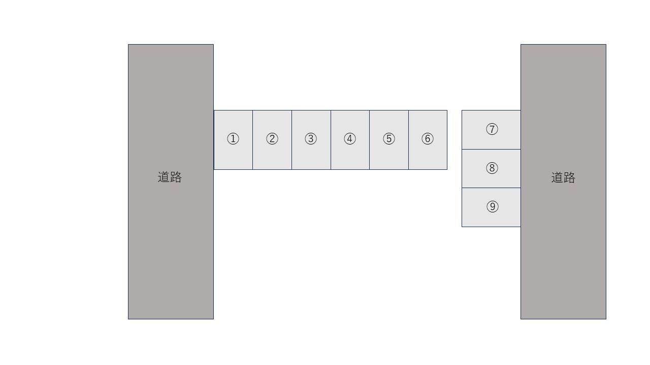 六町月極駐車場の駐車配置図