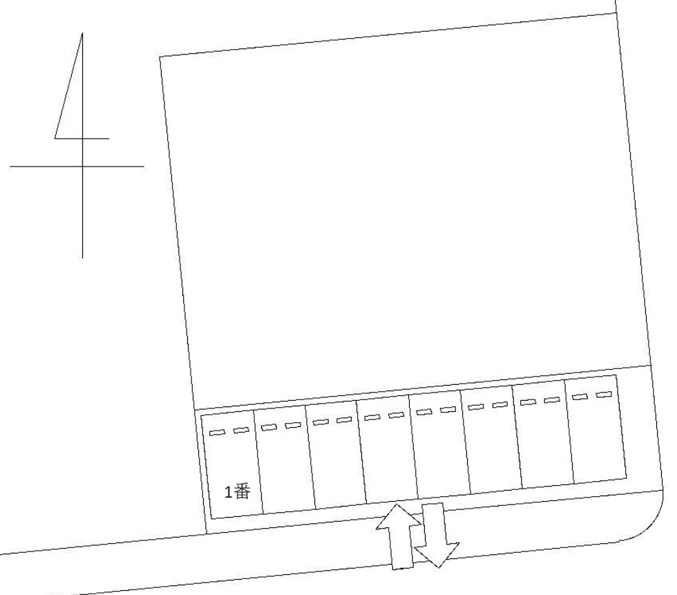 FK天道町５丁目駐車場の駐車配置図
