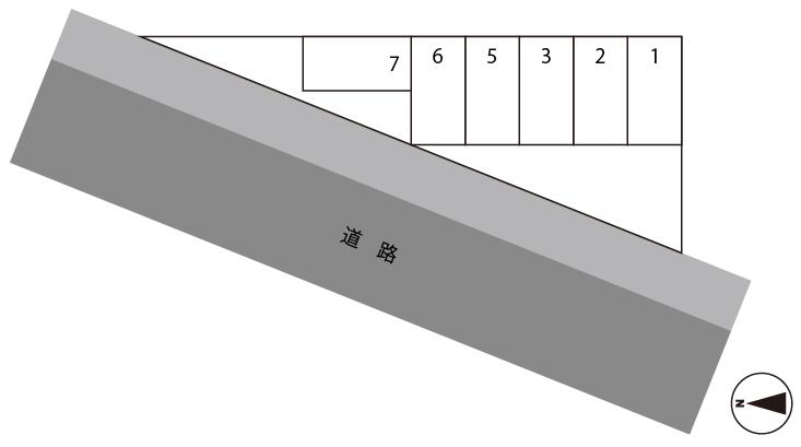 新石手駐車場の駐車配置図
