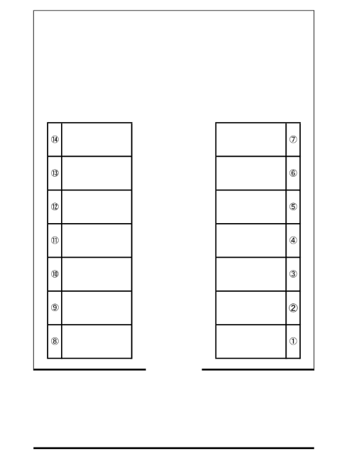 穂積町清水駐車場の駐車配置図