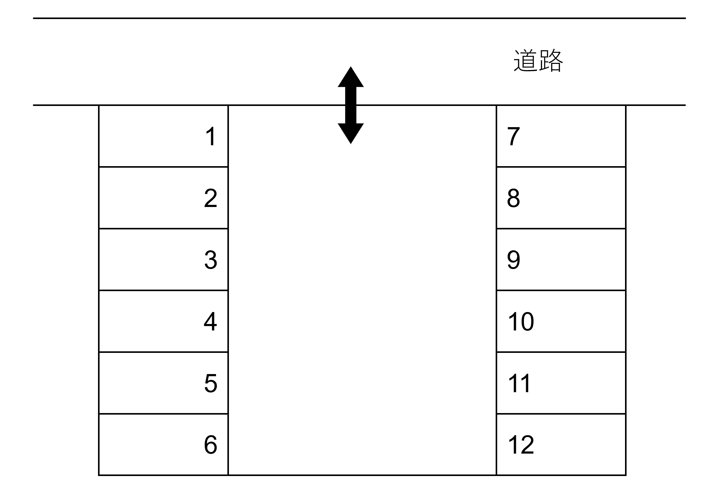 末松駐車場の駐車配置図