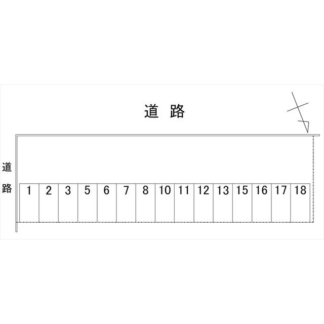 末町村上駐車場の駐車配置図