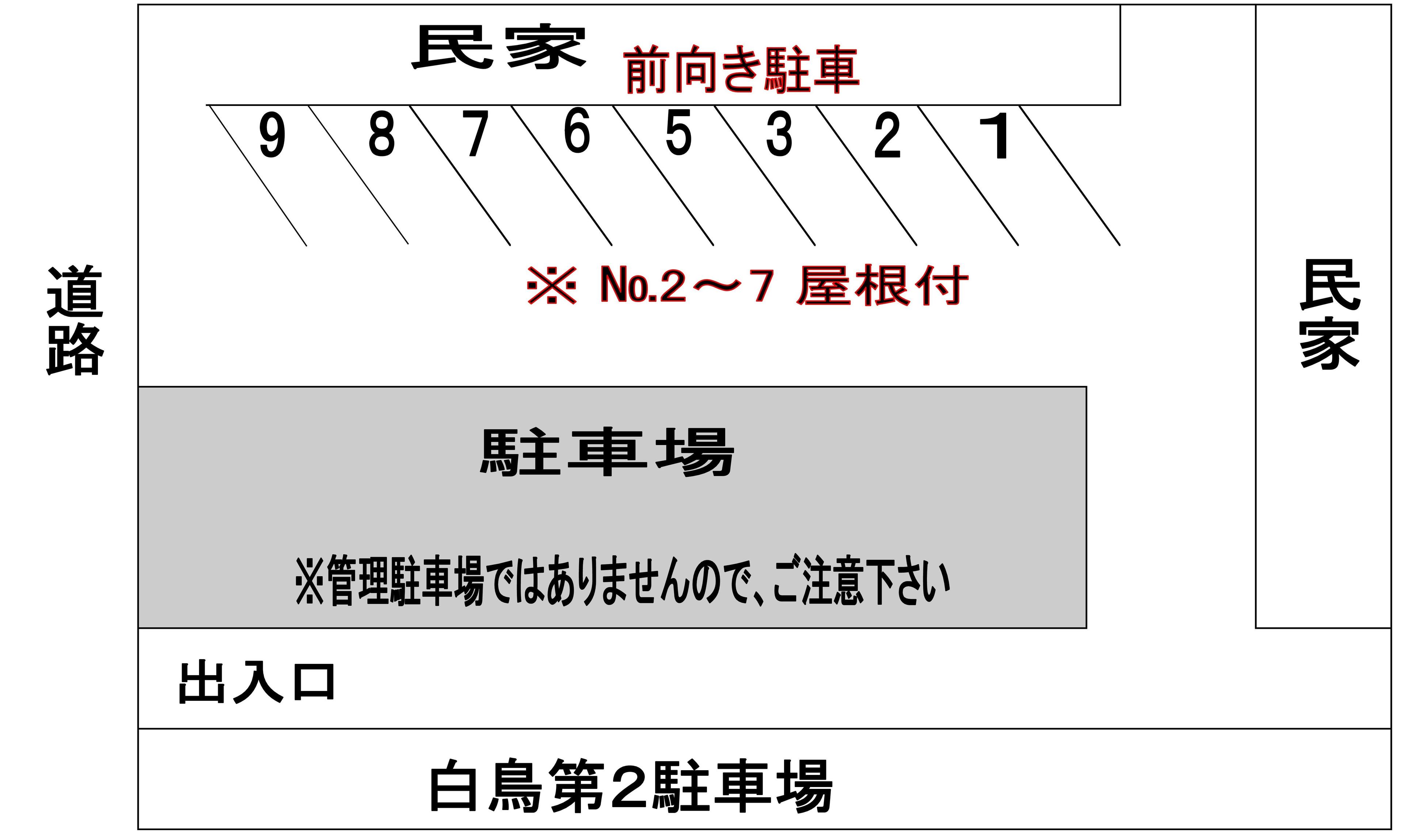 白鳥第７駐車場の駐車配置図