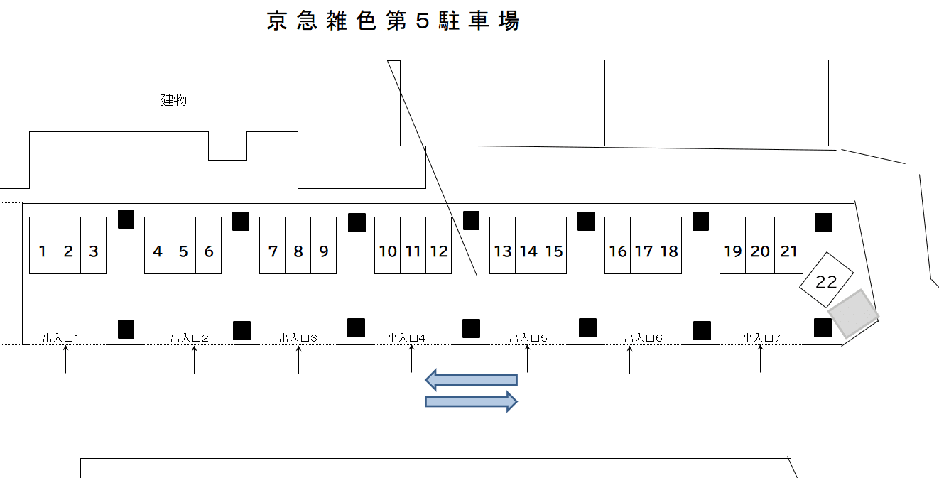 京急雑色第５の駐車配置図