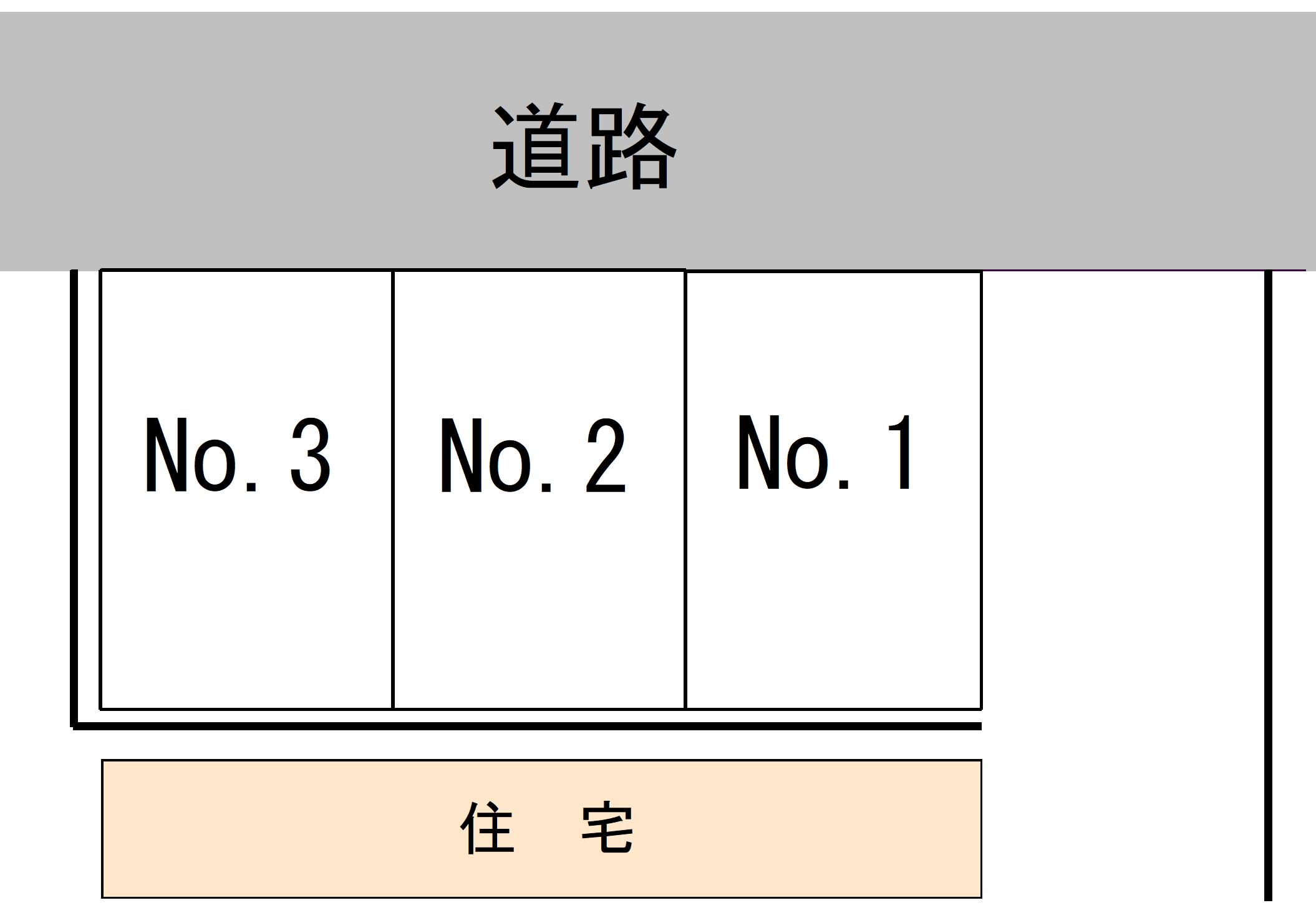 下村様駐車場の駐車配置図