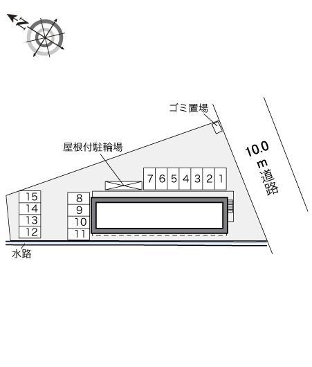 南彦根Ⅱ番館(32056)の駐車配置図