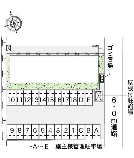 リボーン岩代(42525)の駐車配置図