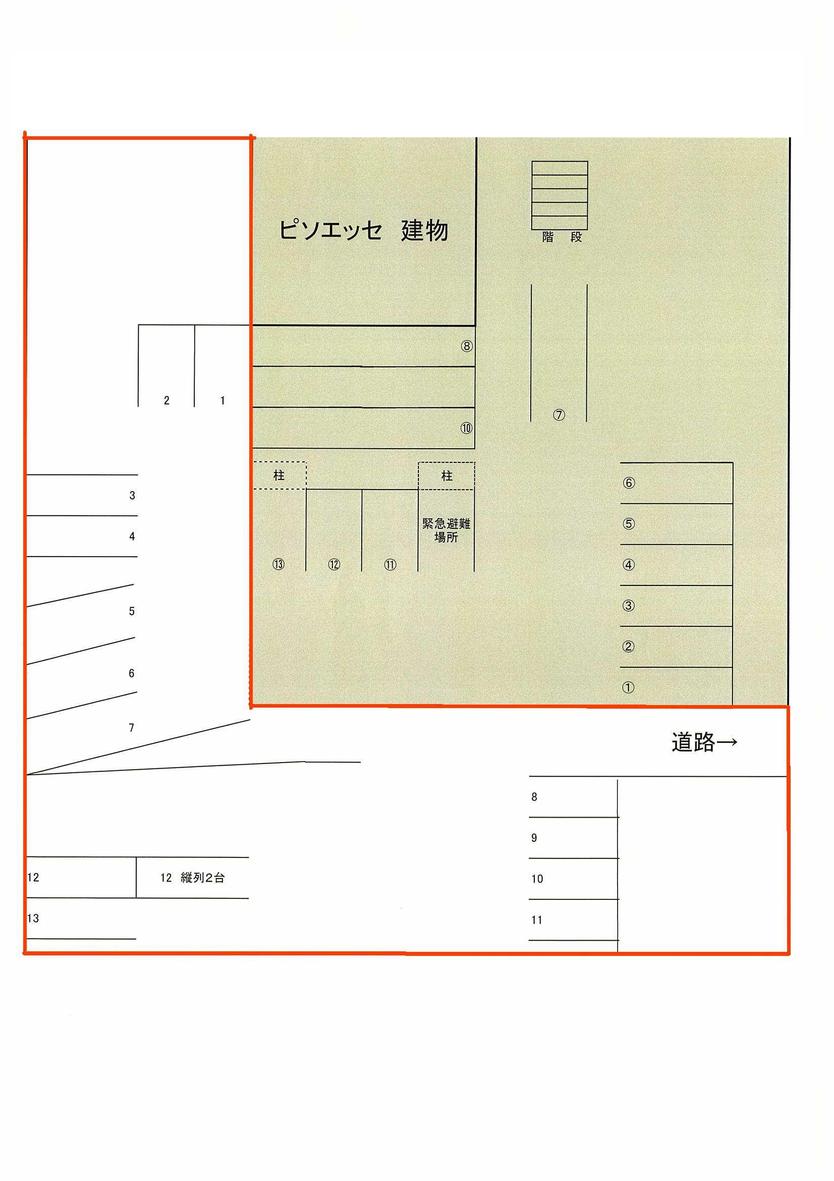 ＯＳパーキングの駐車配置図