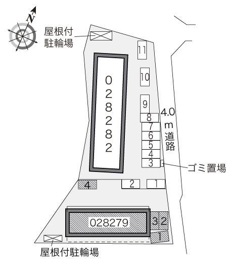 庄五郎　弐番館(28279)の駐車配置図