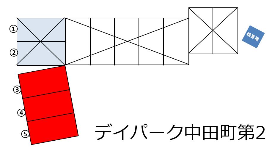 デイパーク中田町第2の駐車配置図