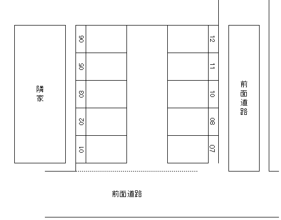 セリジェパーク武岡５の駐車配置図