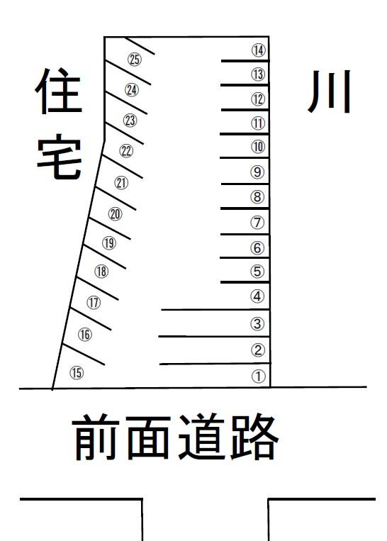 松島駐車場の駐車配置図