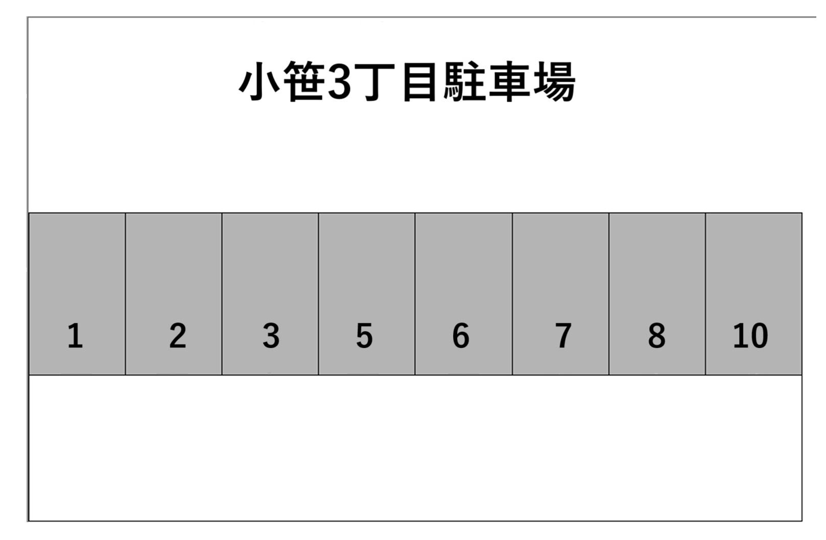 小笹３丁目駐車場の駐車配置図