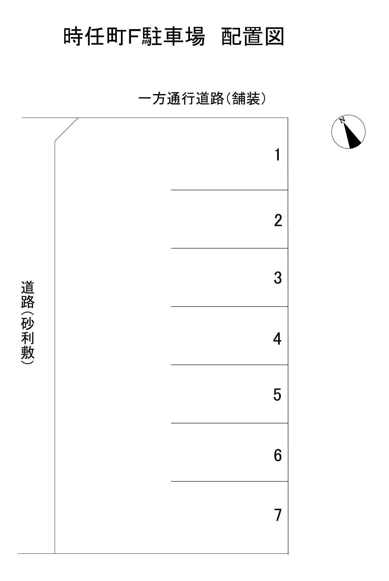 時任町Ｆの駐車配置図