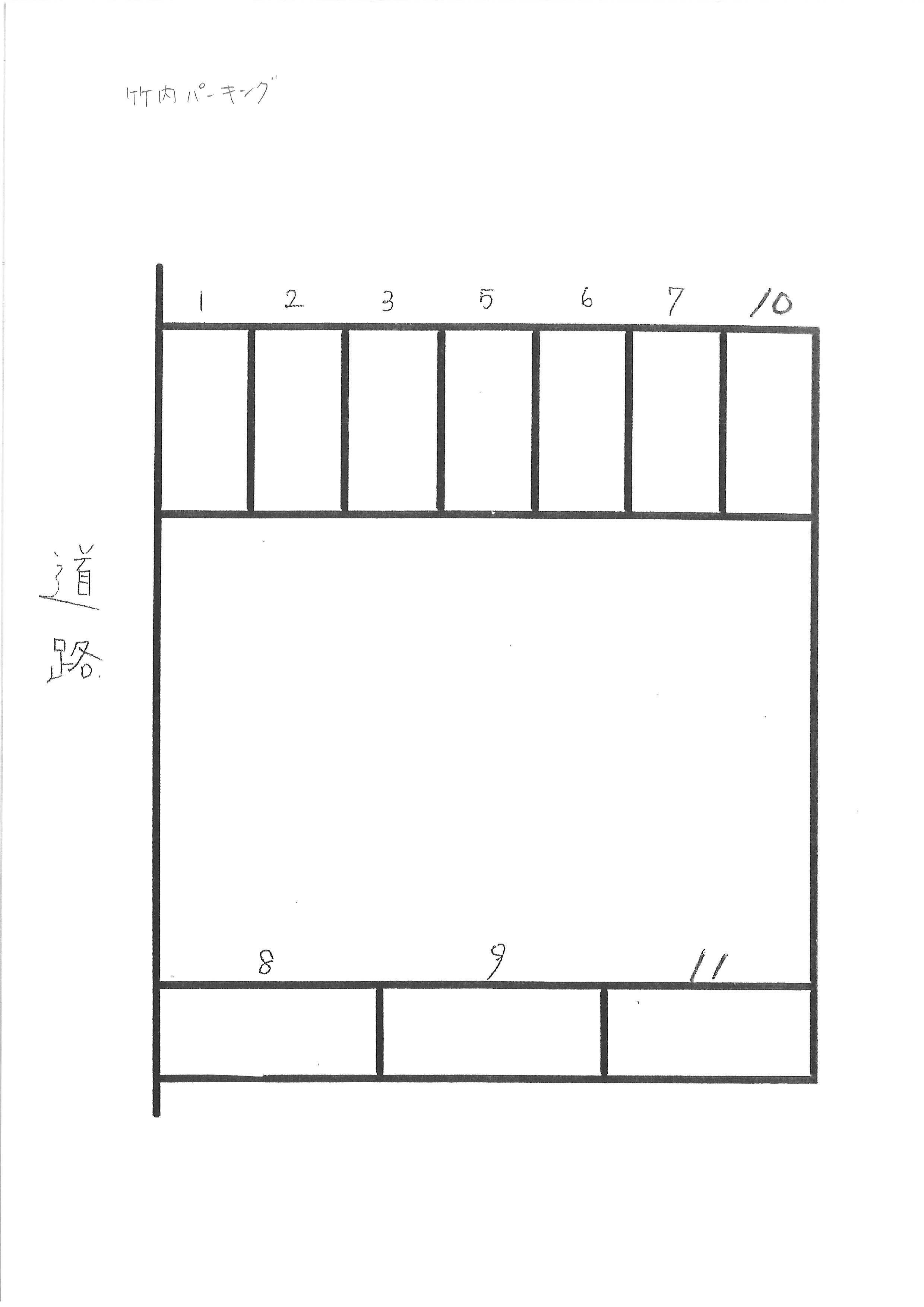 竹内駐車場の駐車配置図
