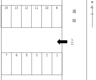渡邉泰伸駐車場の駐車配置図