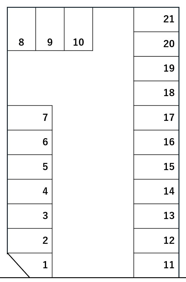 今井第４駐車場の駐車配置図