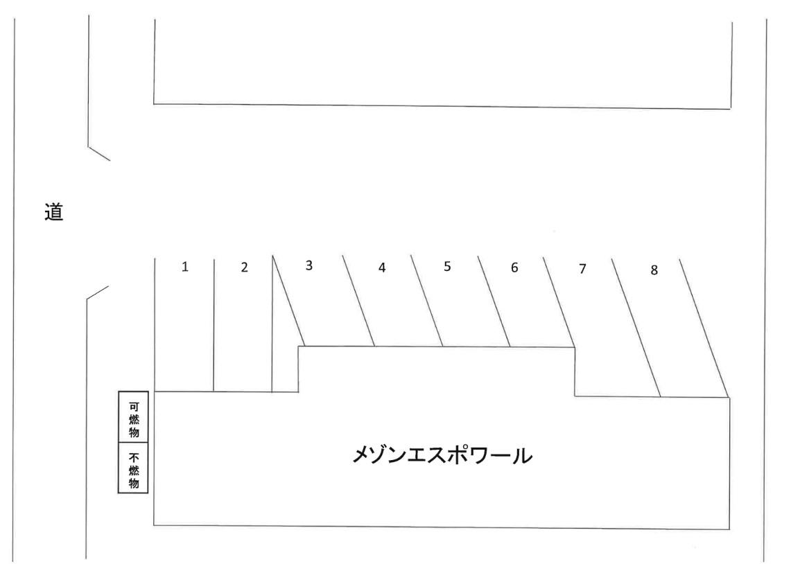 メゾンエスポワールの駐車配置図