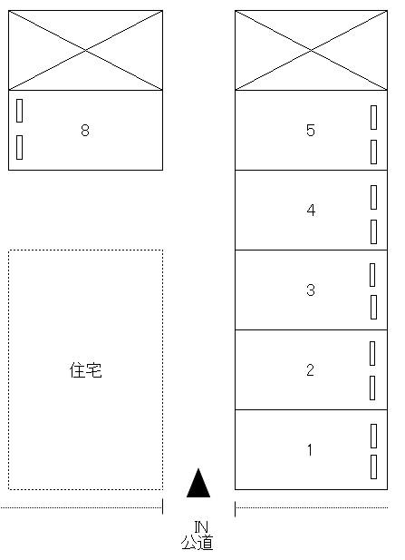 大山第一パーキングの駐車配置図