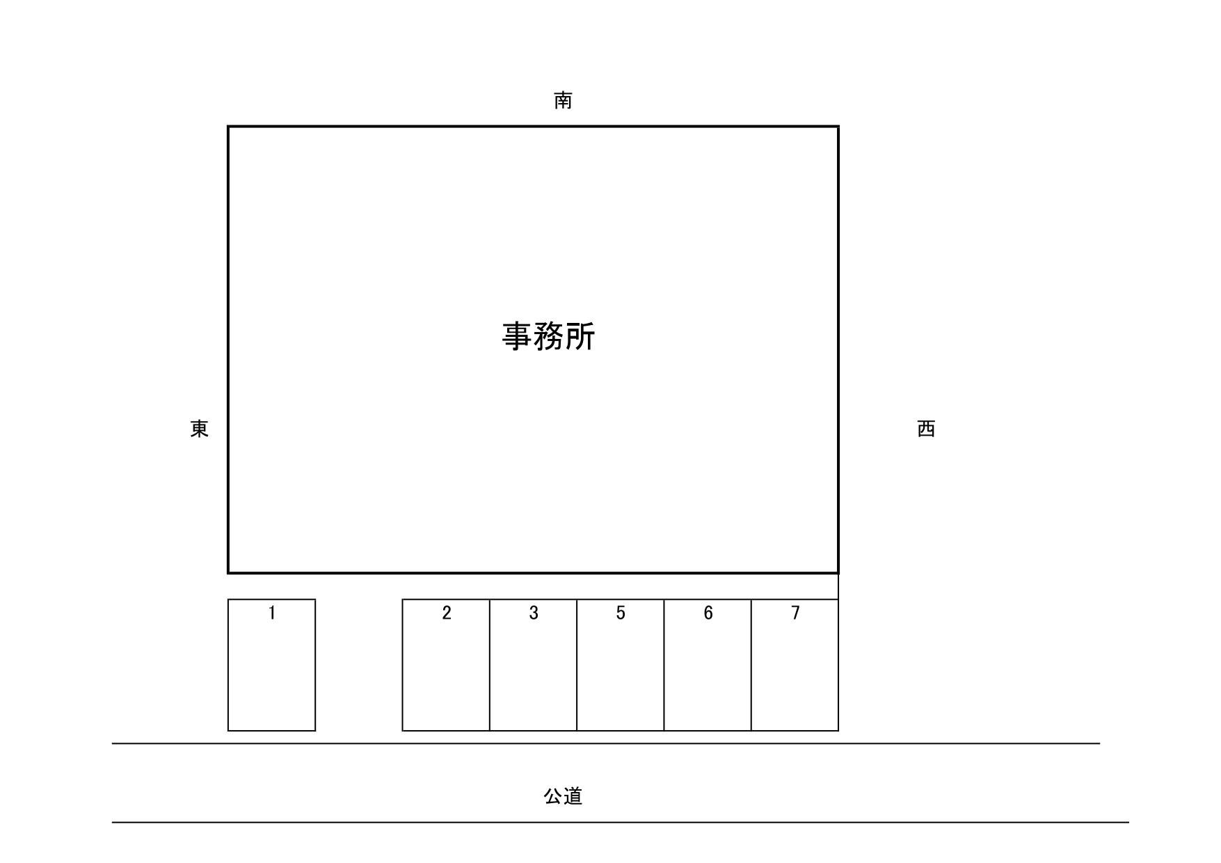 坪井駐車場（高畑4丁目）の駐車配置図