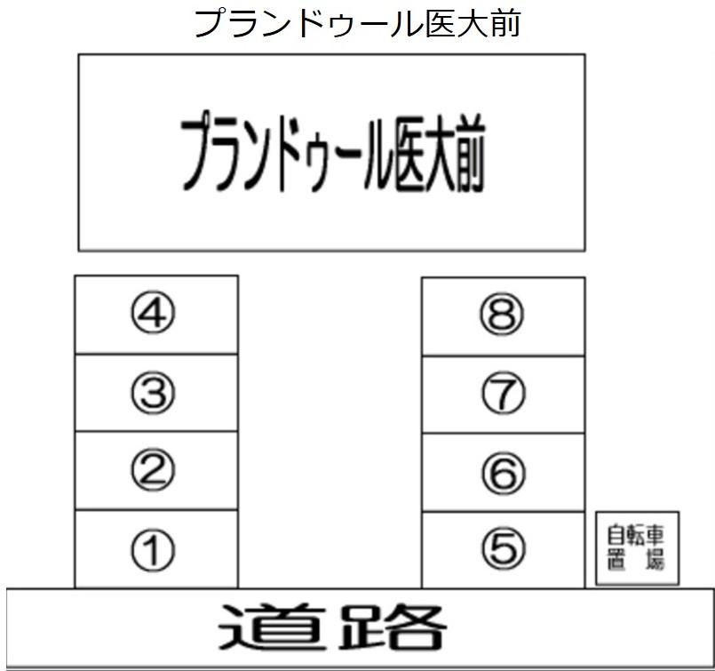 プランドゥール医大前の駐車配置図