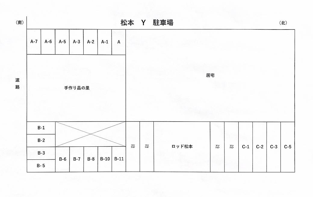 松本Ｙ駐車場の駐車配置図